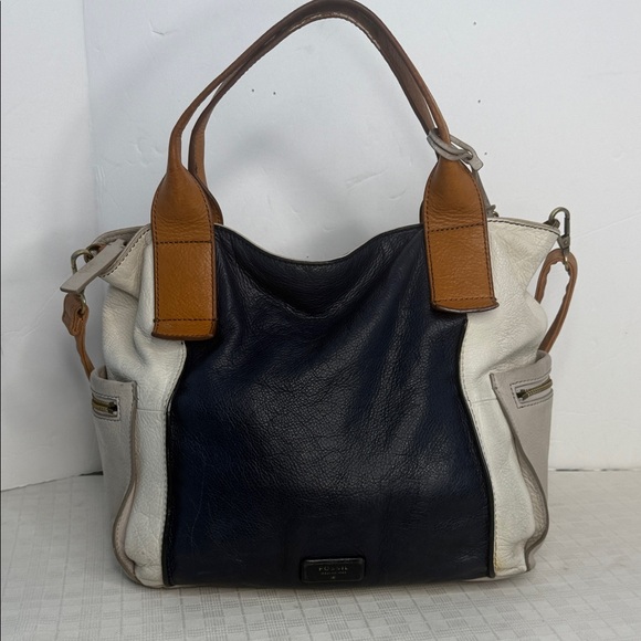 Fossil Emerson Color Block carry all tote bag - Picture 1 of 13